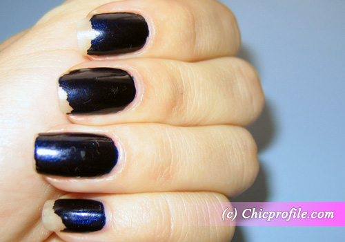 Essie Midnight Cami after 6 days flash Review: Essie Midnight Cami   Photos + Swatches