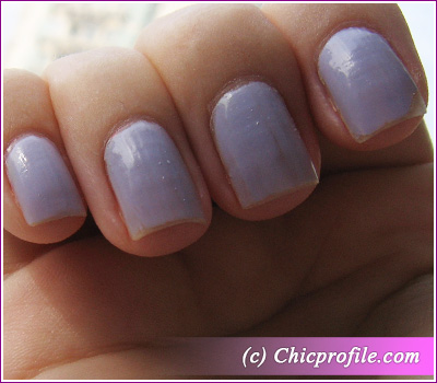 Essie Lilacism nail polish chipped Essie Lilacism Nail Polish from The Art of Spring 2010 Collection   Review + Swatches