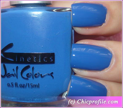 Kinetics Change It Up 2010 Fashion Blue nail polish swatch top coat flash Kinetics Fashion Blue nail polish from the Change It Up! Spring 2010 Collection   Review, Photos, Swatches
