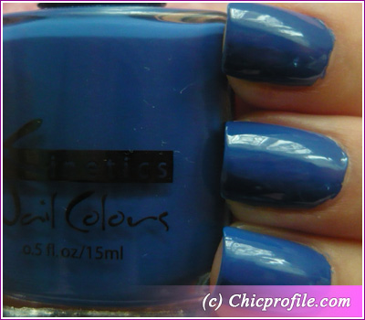 Kinetics Change It Up 2010 Fashion Blue nail polish swatch top coat Kinetics Fashion Blue nail polish from the Change It Up! Spring 2010 Collection   Review, Photos, Swatches