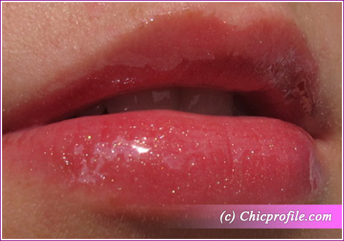 Clinique Long Last Glosswear SPF15 Bonfire lip swatch1 Clinique Long Last Glosswear SPF 15 in Bonfire   Review, Photos, Lip Swatches