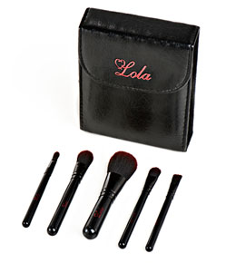 Lola 2010 Dress to impress travel mini brush set Lola Dress to Impress Makeup Collection for Summer 2010