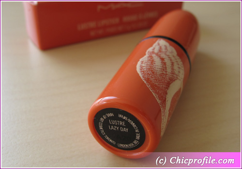 Mac-summer-2010-lustre-lipstick-lazy-day-package Mac summer 2010 lustre lipstick lazy day package MAC Lustre Lipstick Lazy Day from To The Beach Summer 2010 Collection Review, Photos, Lip Swatches