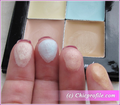 Technic Hide It concealer palette swatches Technic Hide It! Concealer Palette   Review, Photos & Swatches