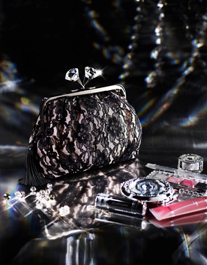 Jill Stuart pouch holiday 2010 Jill Stuart Pouch with Crystal Clip for Holiday 2010   Limited Edition