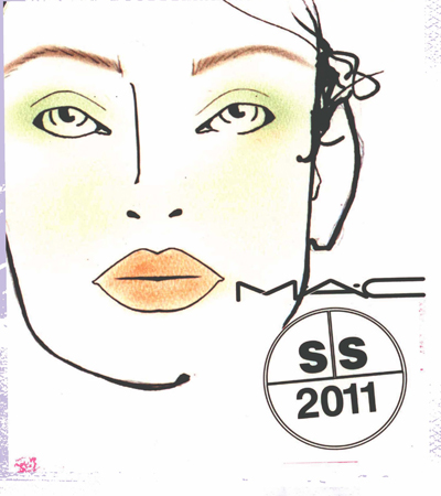 MAC Spring Summer 2011 Makeup London Fashion Week Lucia Pieroni makeup 2 MAC Spring – Summer 2010 Makeup @London Fashion Week 21.09.2010 – Face Chart
