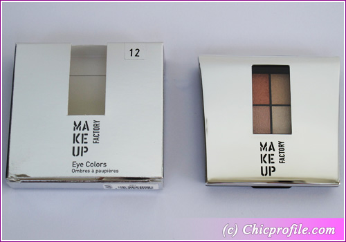Make Up Factory Eye Colors Palette No12 packaging Make Up Factory Eye Colors No.12 Eyeshadow Quad   Review, Photos & Swatches