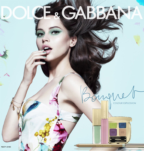 Dolce-Gabbana-Bouquet-Makeup-Collection-Spring-2012-Felicity-Jones Dolce Gabbana Bouquet Makeup Collection Spring 2012 Felicity Jones Dolce & Gabbana Bouquet Collection for Spring 2012 Sneak Peek (Info, Photo & Prices)