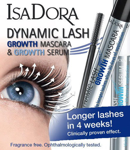 Isadora-Fall-2012-Dynamic-Lash-Growth-Mascara-Growth-Serum Isadora Fall 2012 Dynamic Lash Growth Mascara Growth Serum Isadora Dynamic Lash Growth Mascara & Growth Serum for Fall 2012 Info, Photos & Prices