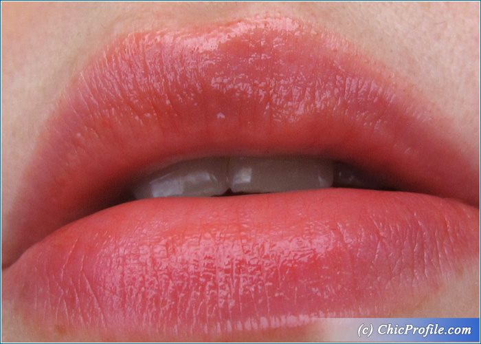 Guerlain-R346-Peach-Party-Kiss-Kiss-Rose-Lip-Swatch - Beauty