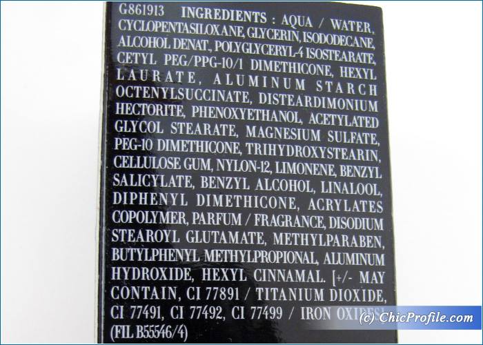 ingredients in giorgio armani luminous silk foundation