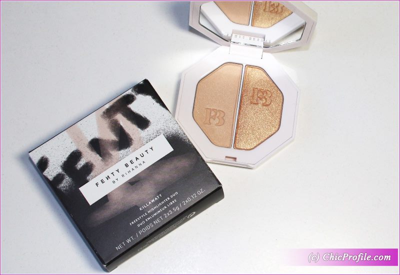 syndrom Smitsom scene Fenty Beauty Mean Money Hustla Baby Killawatt Freestyle Highlighter Duo  Review, Photos, Swatches - Beauty Trends and Latest Makeup Collections |  Chic Profile