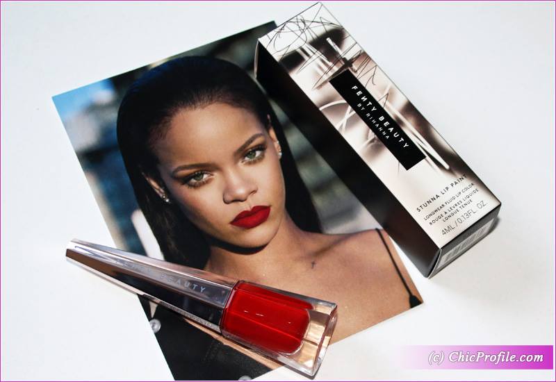  Fenty Beauty by Rihanna - Stunna Lip Paint Longwear Fluid Lip  - Uncensored - perfect universal red : Beauty & Personal Care