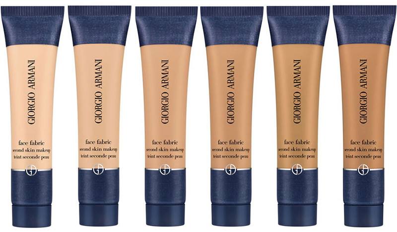 armani face fabric foundation swatches