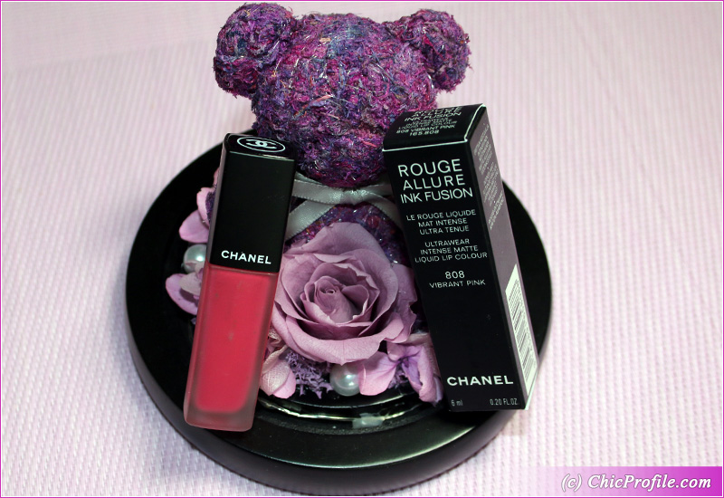 Chanel Vibrant Pink (808) Rouge Allure Ink Fusion Review, Photos, Swatches  - Beauty Trends and Latest Makeup Collections