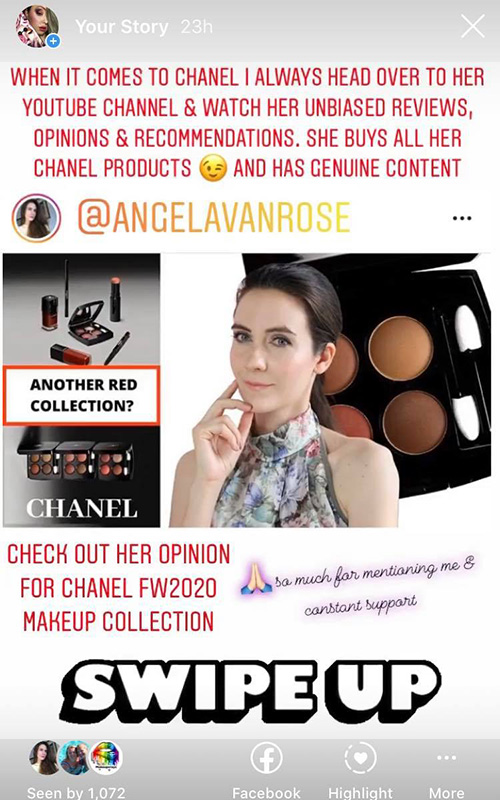 Angela Van Rose Instagram Story