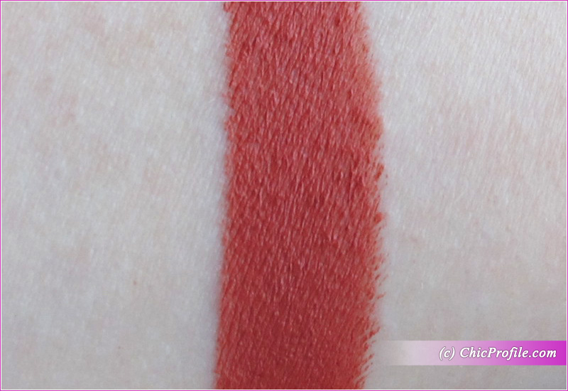 Gucci Ruby Firelight Matte Lipstick Swatch