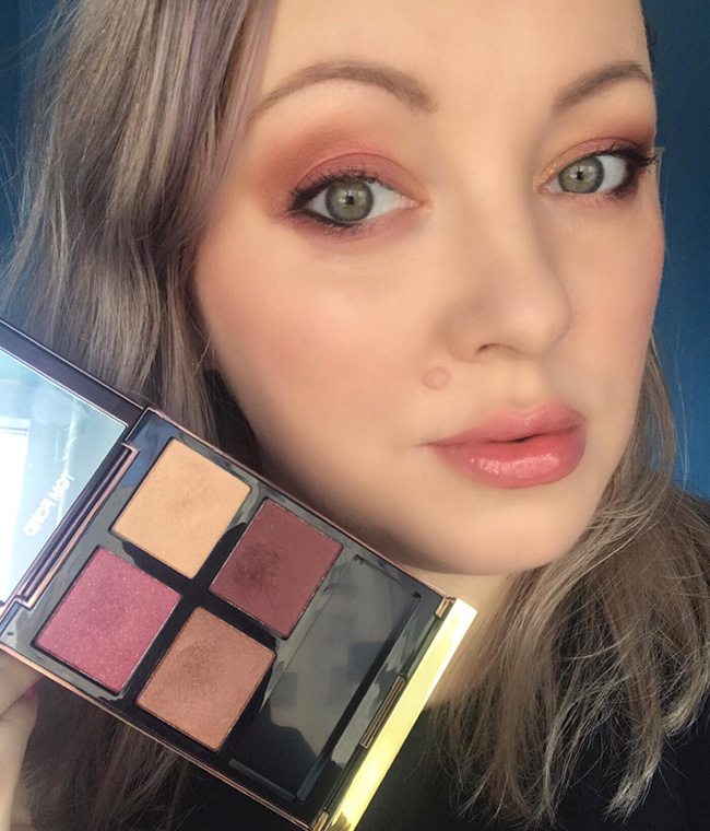 Tom Ford Burnished Amber Eye Color Quad Review, Swatches, Makeup Look