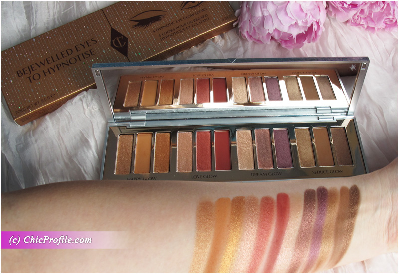 Charlotte Tilbury Bejewelled Eyes to Hypnotise Palette Swatches