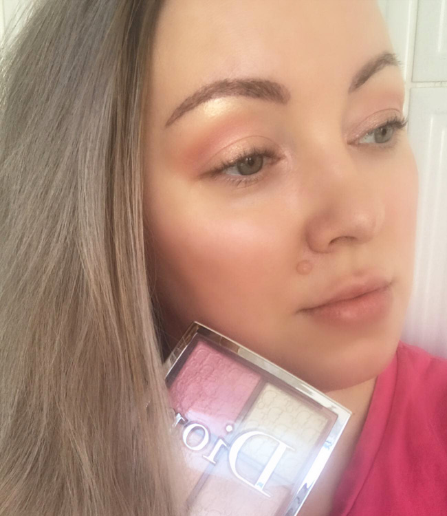 Dior Backstage 004 Rose Gold Palette Makeup Look on Light Skin