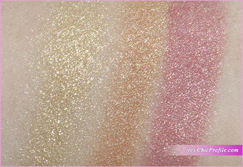 MAC Flashing Ice Extra Dimension Skinfinish Trio (Gold) Swatches