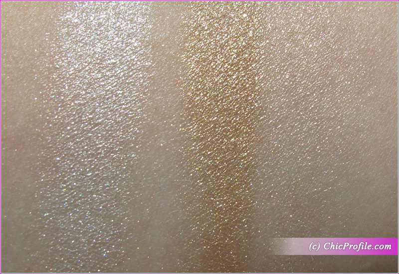 MAC Flashing Ice Extra Dimension Skinfinish Trio (Light) Swatches