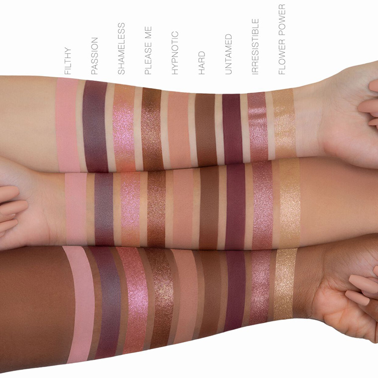 Huda Beauty Naughty Nude Eyeshadow Palette Swatches