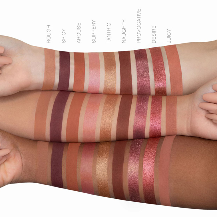 Huda Beauty Naughty Nude Eyeshadow Palette Promo Swatches