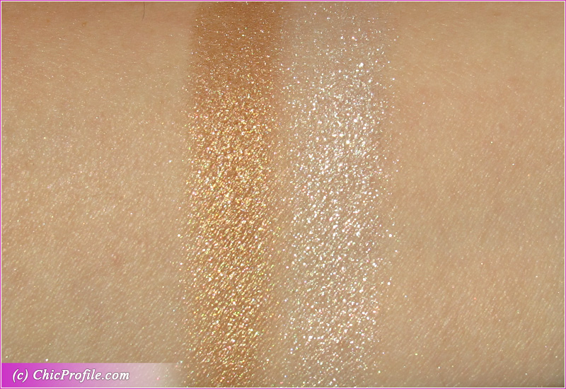 MAC Let It Glow and Flare for the Dramatic Extra Dimension Skinfinish Swatches