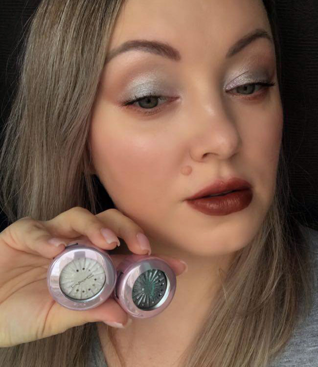 MAC Silver Bells & Cooler Than Being Cool Extra Dimension Foiled Eyeshadows Makeup