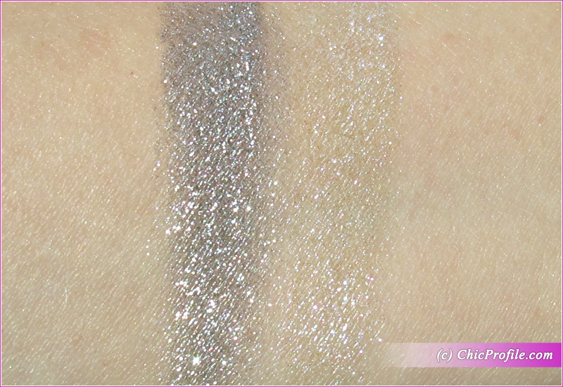 MAC Silver Bells & Cooler Than Being Cool Extra Dimension Foiled Eyeshadows Swatches Natural Light