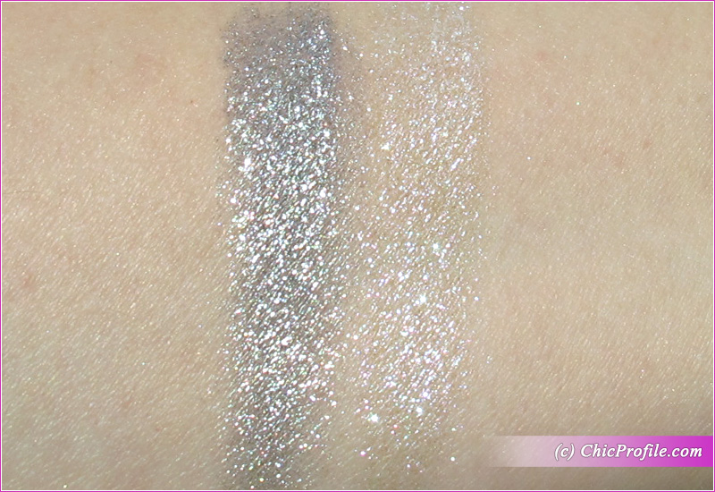 MAC Silver Bells & Cooler Than Being Cool Extra Dimension Foiled Eyeshadows Swatches