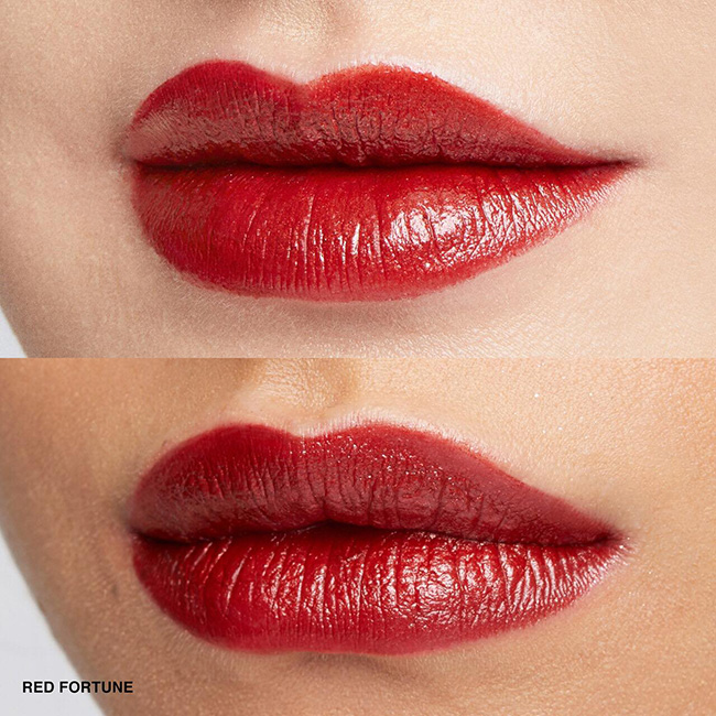 Luxe Metal Lipstick Red Fortune Lip Swatch