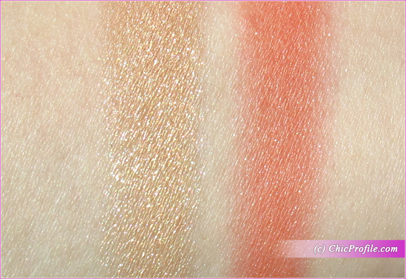 Chantecaille Coral Radiance Chic Cheek and Highlighter Duo Swatches