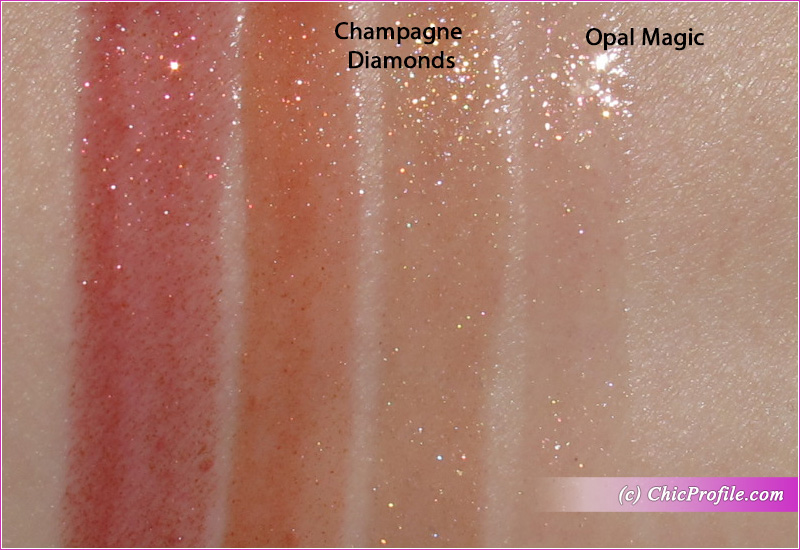 Charlotte Tilbury Champagne Diamonds, Opal Magic Jewel Lips Swatches