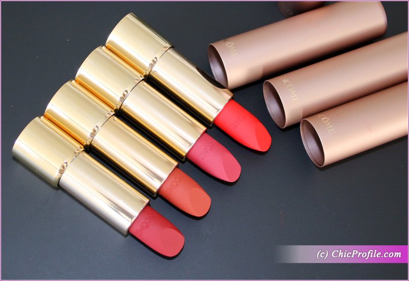 Lancome L'Absolu Rouge Intimatte Lipsticks Details