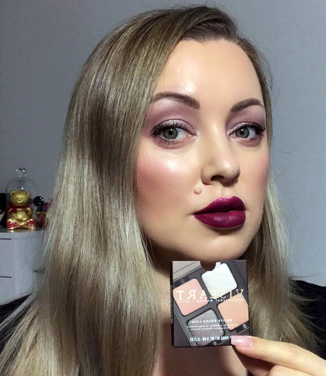 Viseart Lilas Petits Fours Palette Makeup and Plum Lips