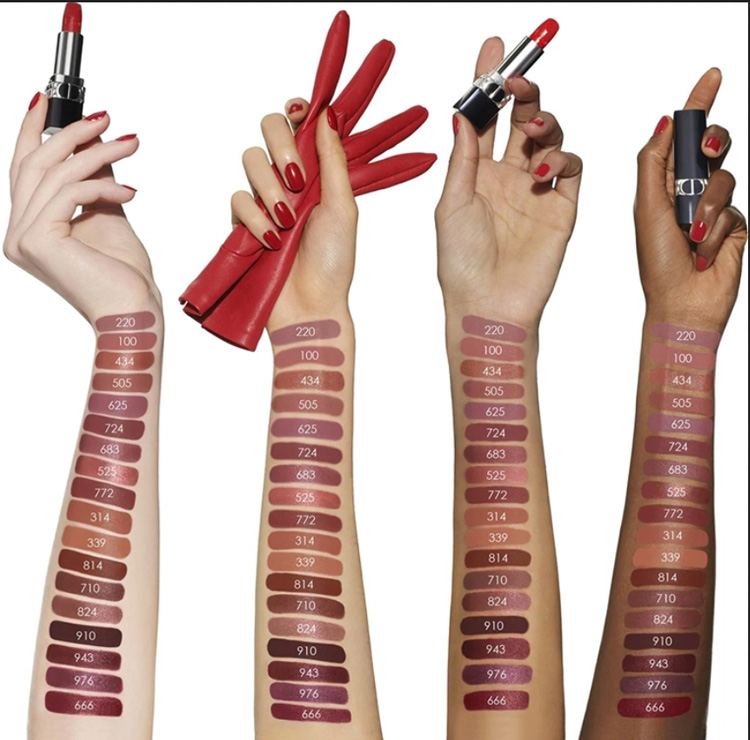 Dior Rouge Dior Reimagined Lipsticks Hand Swatches