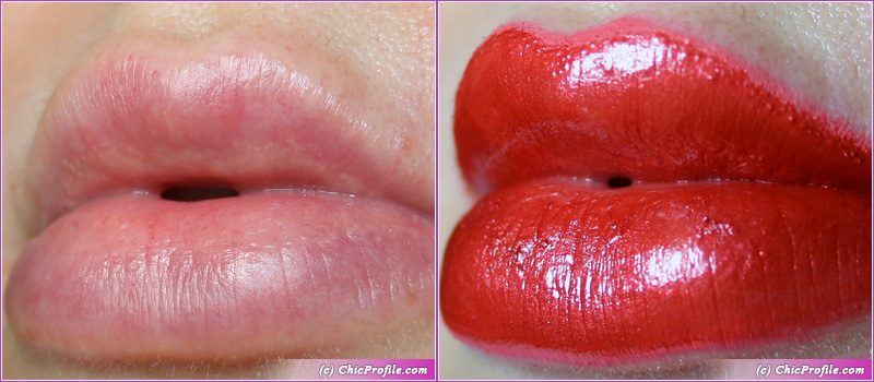 Lancome L'Absolu Rouge Crystal Flame Precious Holiday Lipstick Lip Swatches
