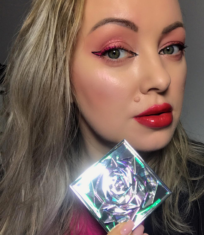 Lancome L'Absolu Rouge Crystal Sunset Precious Holiday Lipstick La Rose Highlighter Makeup