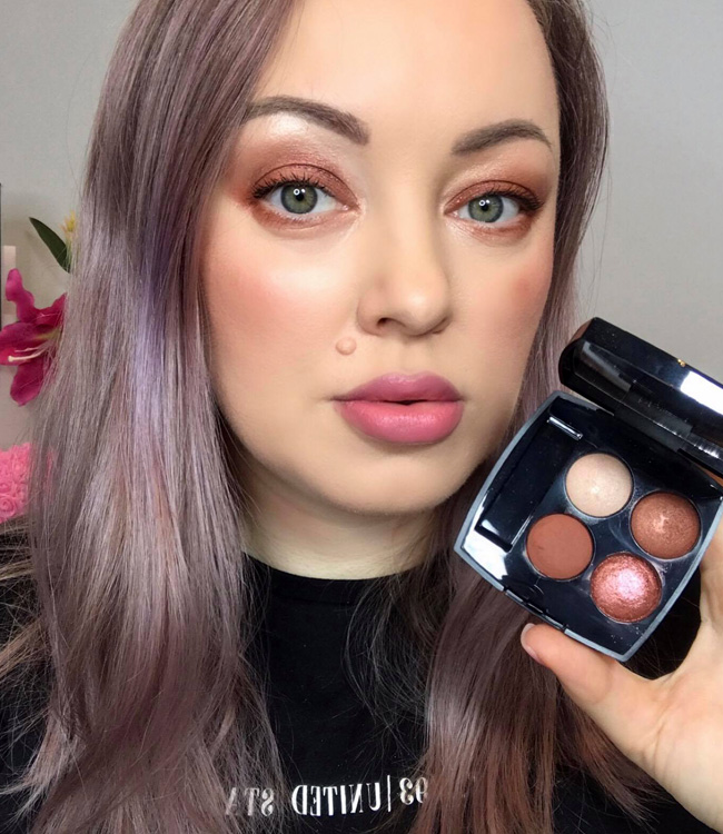 Chanel Bouquet Ambre (372) Les 4 Ombres Multi-Effect Quadra Eyeshadow Makeup Look
