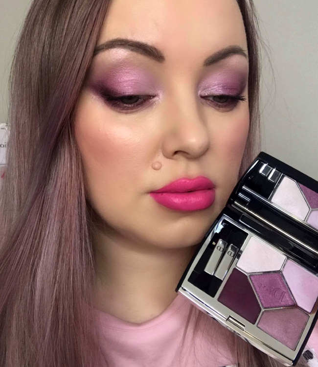 Dior 5 Couleurs Couture 849 Pink Sakura Eyeshadow Palette Review, Live ...