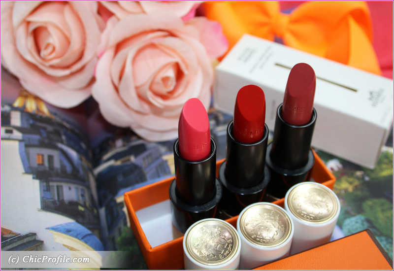 Hermes Rose Epice Rose Rouge Amazone Satin Lipsticks