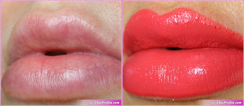 Hermes Rose Satin Lipstick Lip Swatches