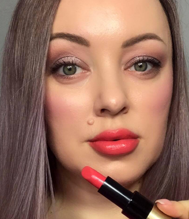 Hermes Rose Satin Lipstick Makeup
